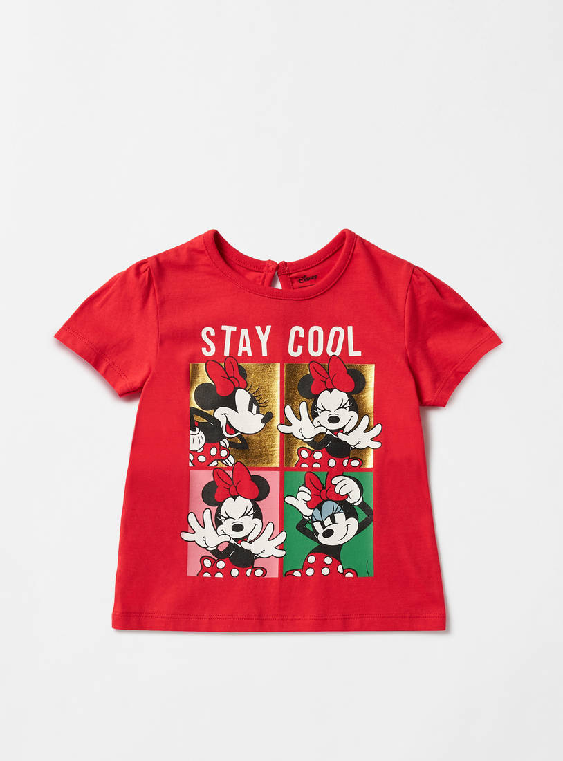 Minnie Mouse Foil Print T-shirt-Tops & T-shirts-image-0