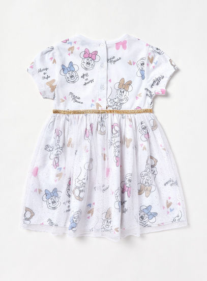 Minnie Mouse Print Knee Length Dress-Occasion Dresses-image-1