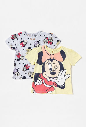 Pack of 2 - Minnie Mouse Print T-shirt-mxkids-babygirlzerototwoyrs-clothing-character-topsandtshirts-1