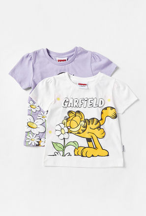 Pack of 2 - Garfield Print T-shirt-mxkids-babygirlzerototwoyrs-clothing-character-topsandtshirts-1