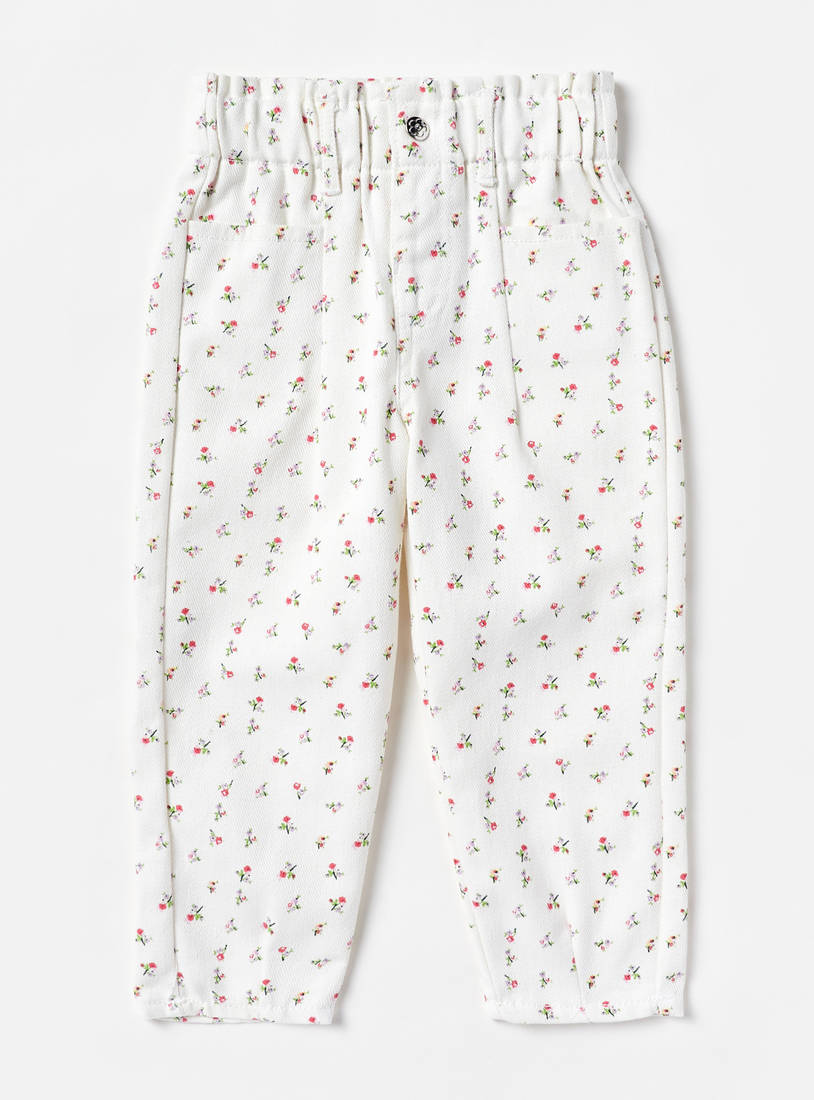 Floral Print Pants-Trousers-image-0