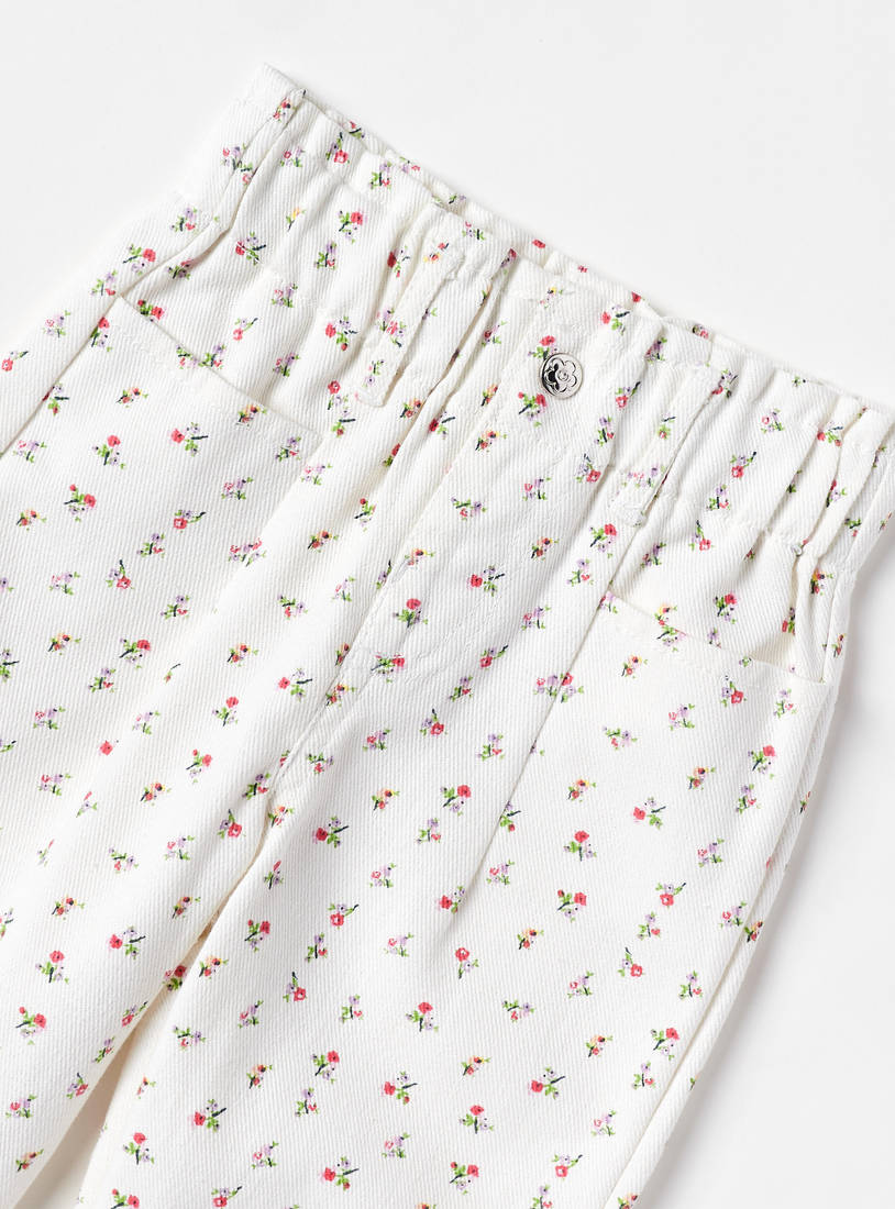 Floral Print Pants-Trousers-image-1