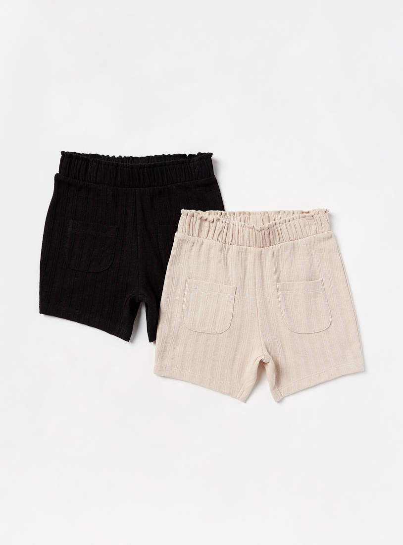 Pack of 2 - Textured Shorts-Shorts-image-0