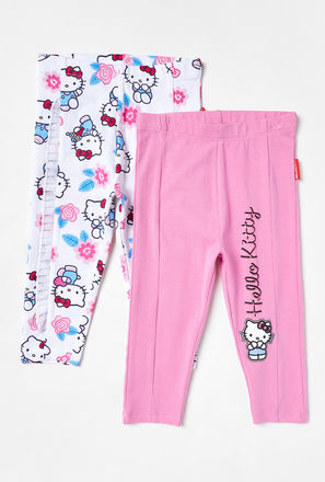 Pack of 2 - Hello Kitty Print Full Length Leggings-mxkids-babygirlzerototwoyrs-clothing-bottoms-leggingsandjeggings-1