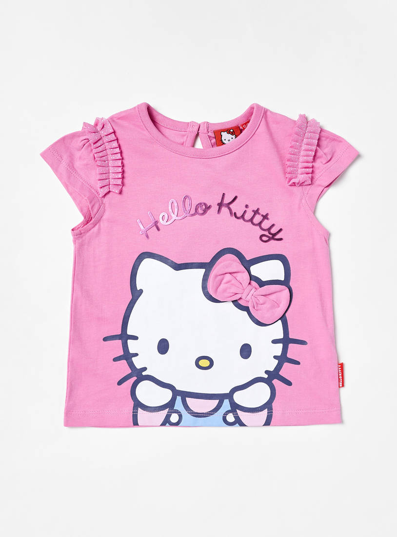Pack of 2 - Hello Kitty Print T-shirt-Tops & T-shirts-image-1