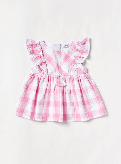 Checked Sleeveless Top and Shorts Set-Sets & Outfits-image-1