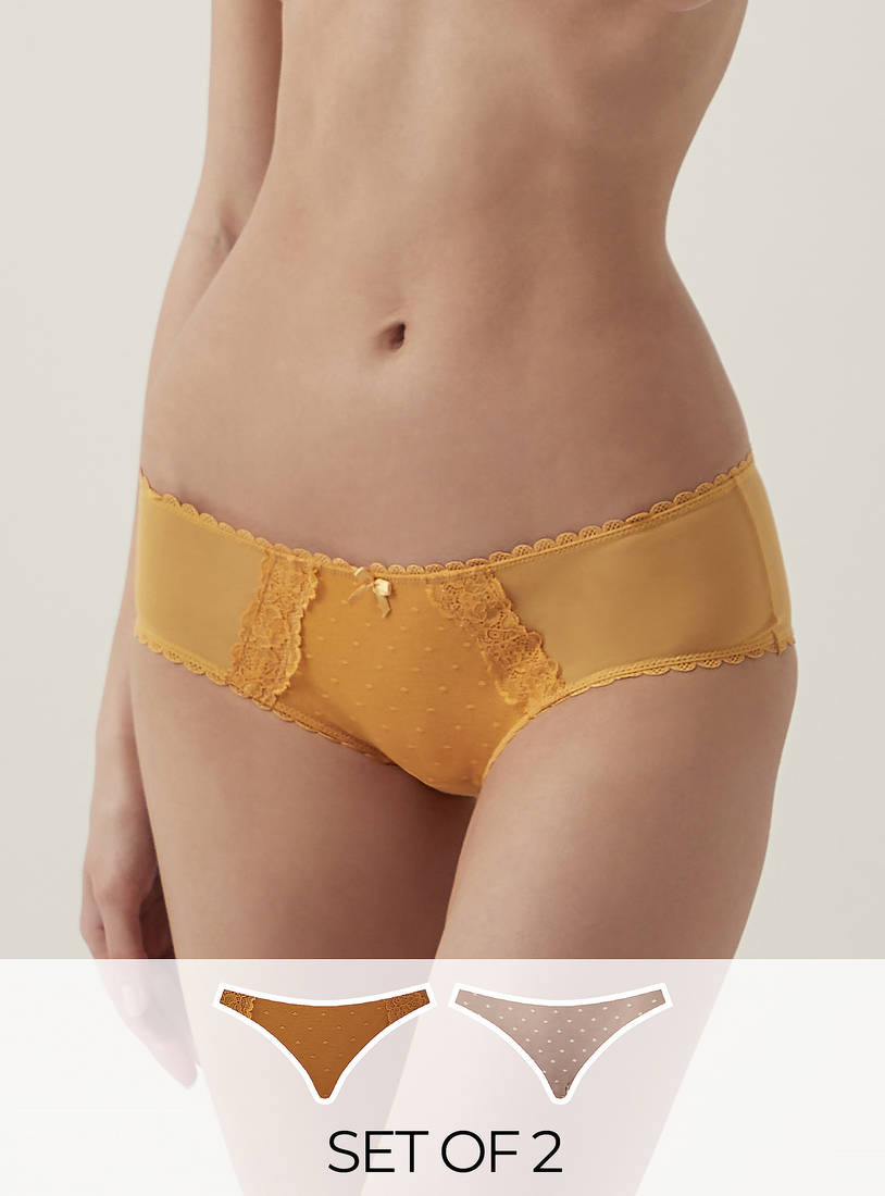 Pack of 2 - Mesh Brazilian Briefs-Panties-image-0