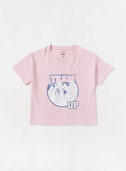 Princess Print T-shirt and Pyjama Set-Pyjama Sets-image-1