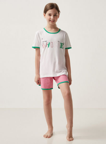 Studded Cotton Shorts Set-Pyjama Sets-image-0
