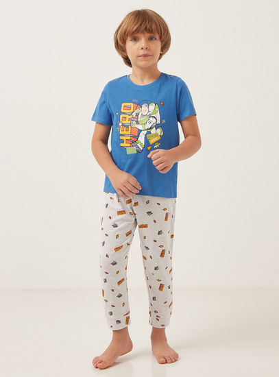 Toy Story Print Cotton Pyjama Set-Pyjama Sets-image-0