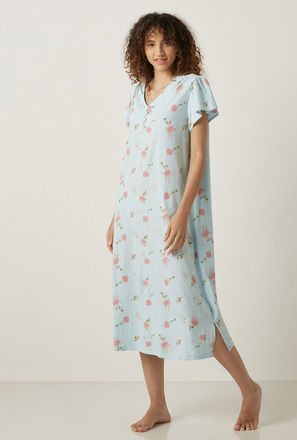 All-Over Floral Print Sleep Gown