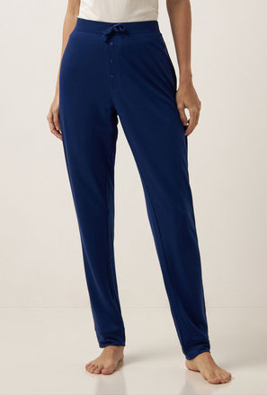 Plain Pyjamas with Button Detail-mxwomen-clothing-nightwear-pyjamas-1
