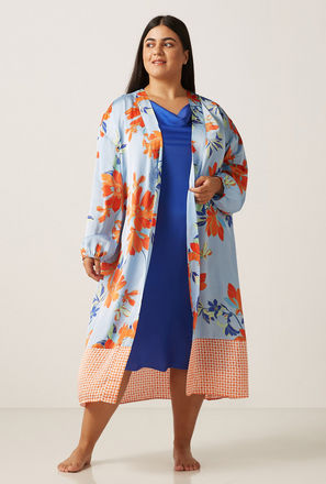 All-Over Floral Print Front Open Robe-mxwomen-clothing-plussizeclothing-nightwear-robes-1