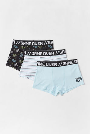 Pack of 3 - Gaming Print Cotton Trunks