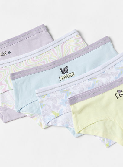 Pack of 5 - Printed Cotton Briefs-Briefs-image-1