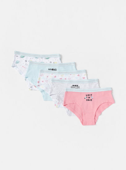 Pack of 5 - Printed Cotton Briefs-Briefs-image-0