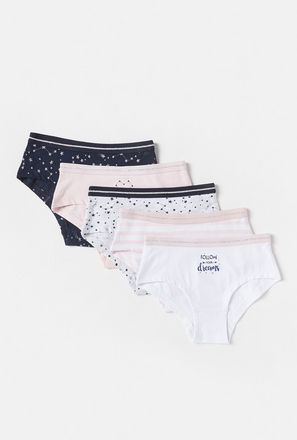 Pack of 5 - Printed Cotton Briefs