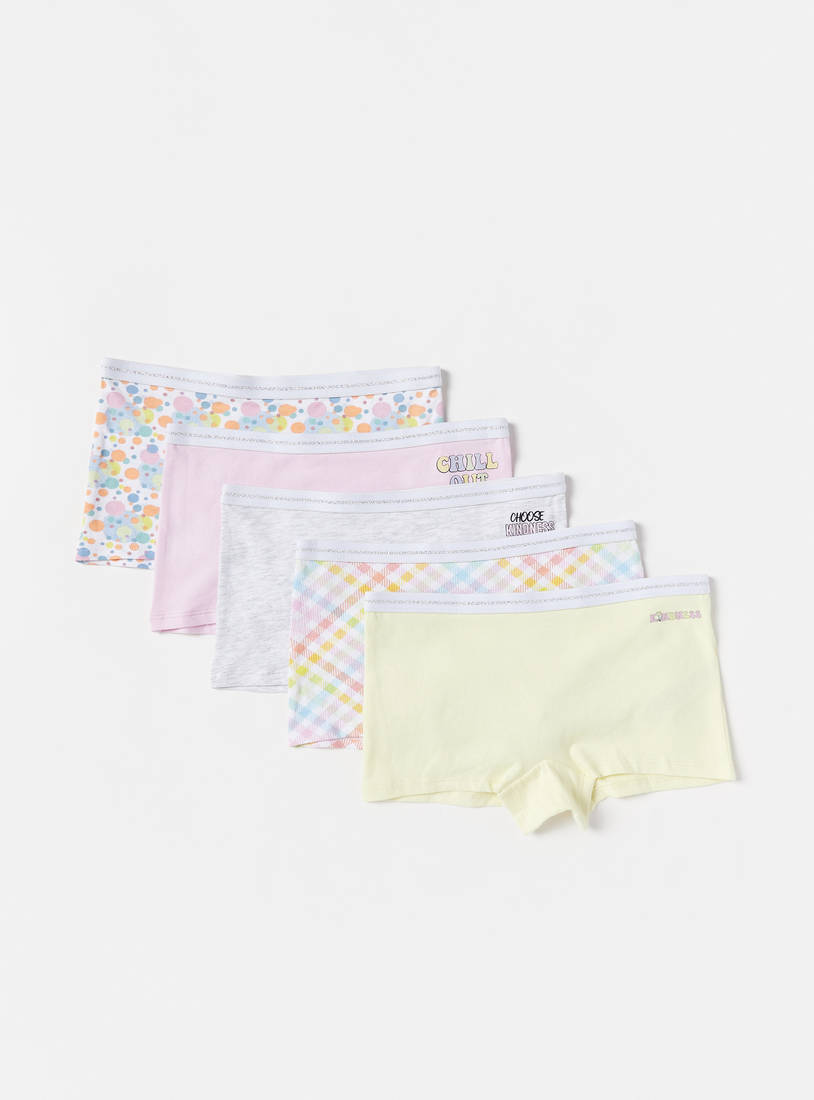 Pack of 5 - Printed Cotton Boyshorts-Briefs-image-0