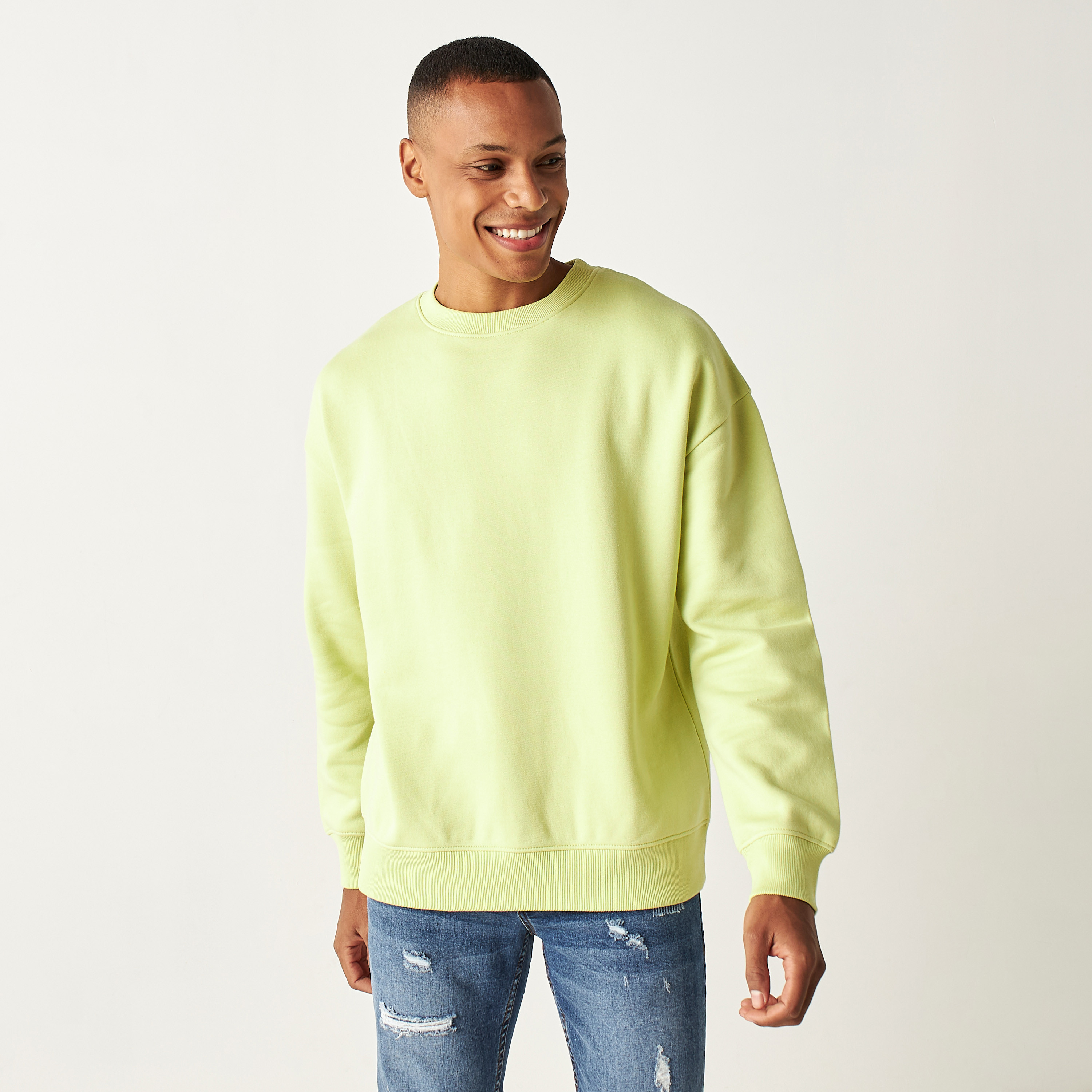 Oversized top crewneck sweatshirt