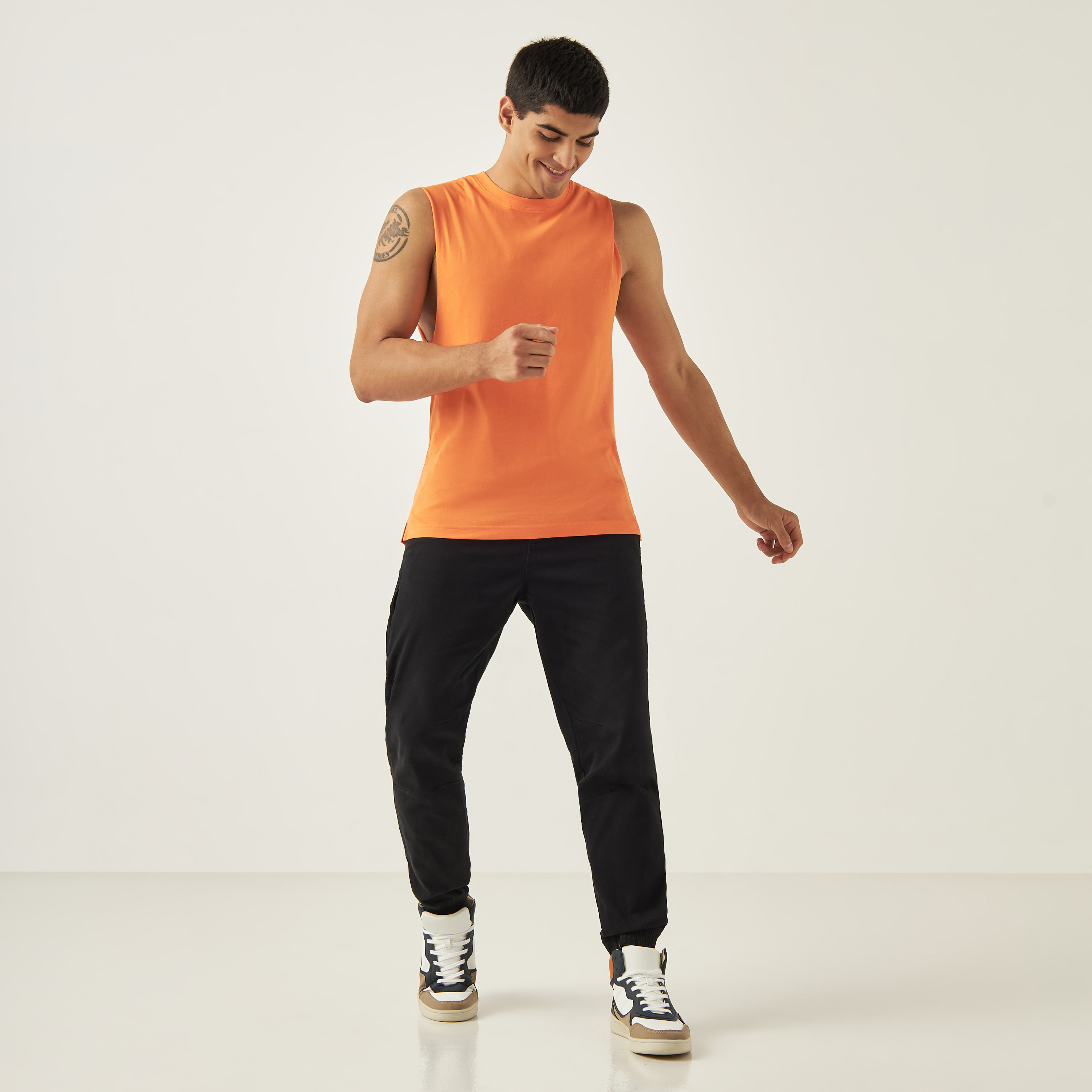 Plain sleeveless clearance t shirts