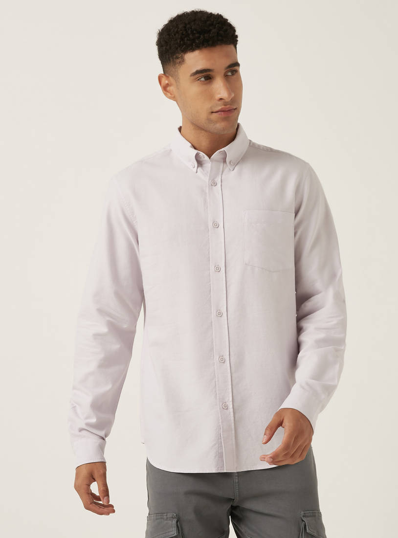 قميص أكسفورد بياقة وأزرار-القمصان-image-0