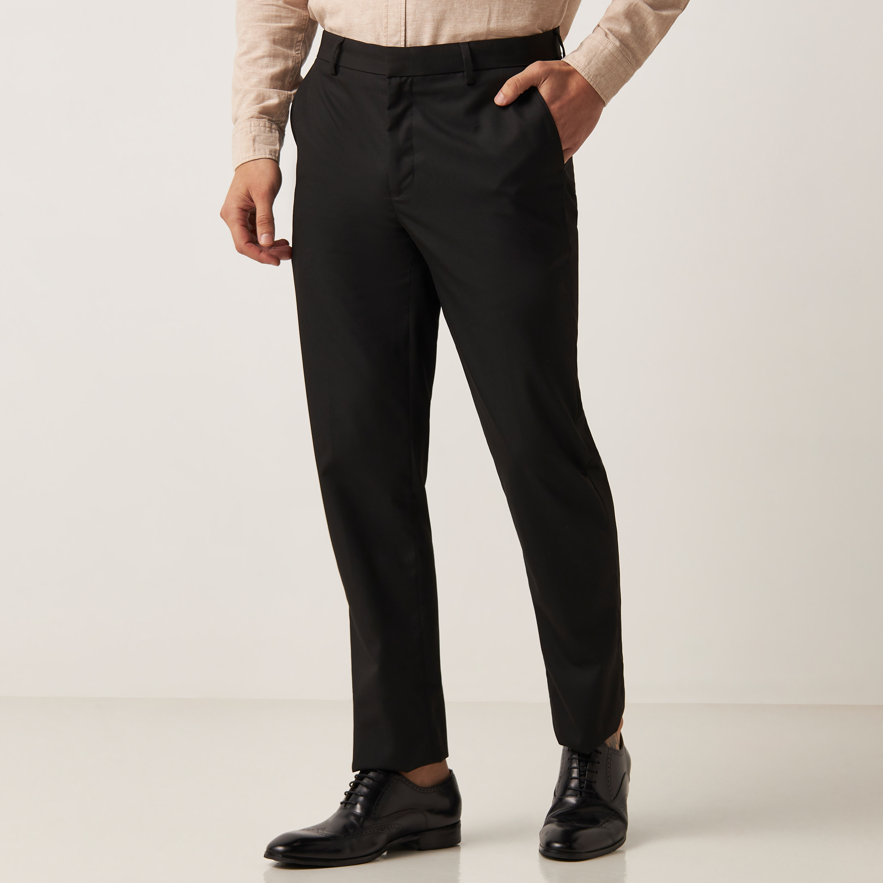 Buy Louis Philippe Khaki Trousers Online - 794398 | Louis Philippe