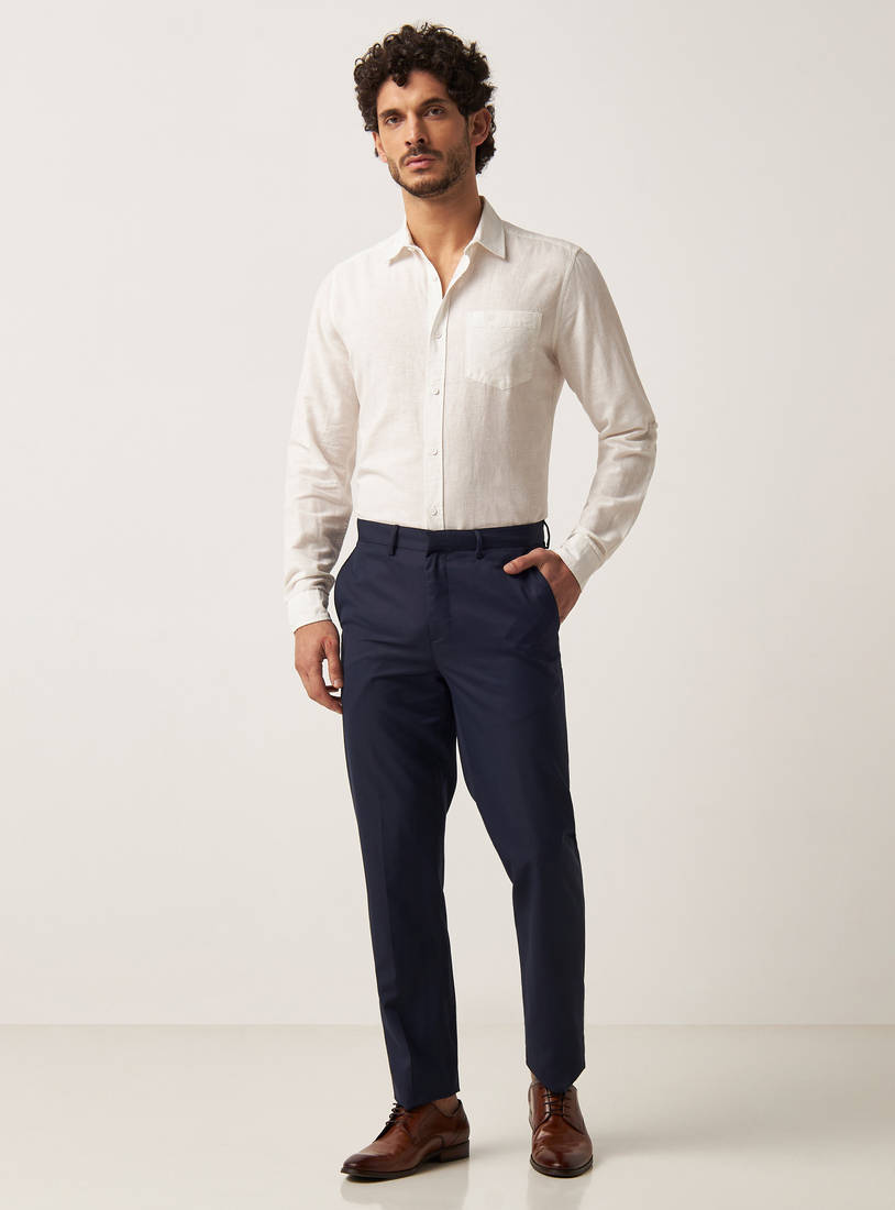 Plain Formal Trousers-Regular-image-1