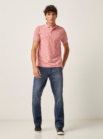 All Over Print Polo T-shirt with Short Sleeves