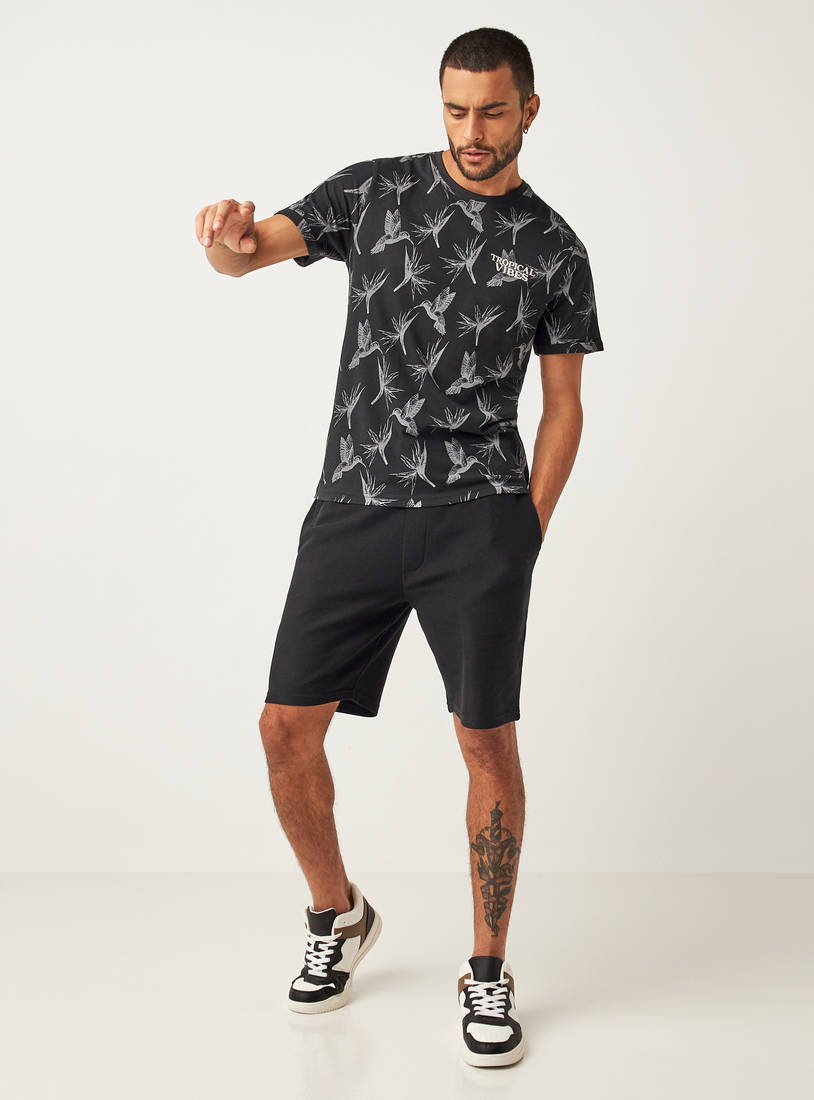 All Over Print T-shirt with Crew Neck and Short Sleeves-T-shirts-image-1