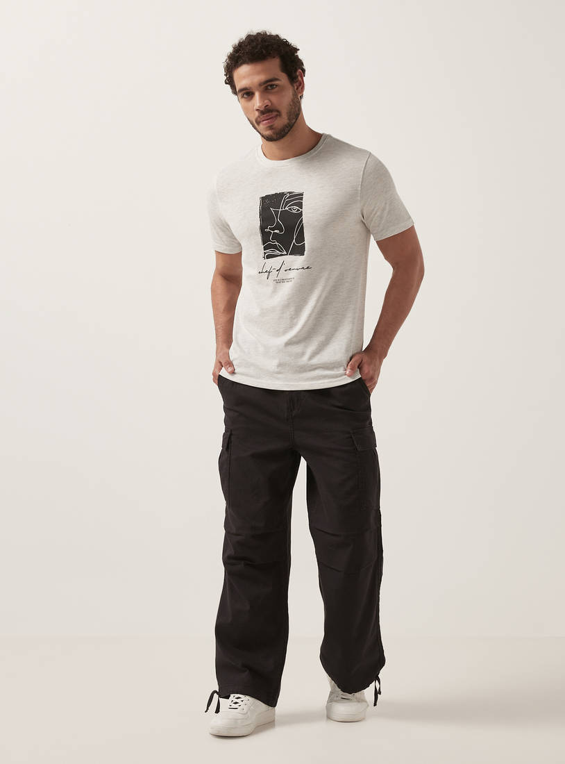 Slogan Print T-shirt-T-shirts-image-1