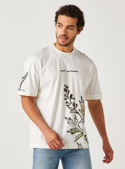 Floral Print Oversized T-shirt-T-shirts-image-0