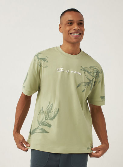 Floral Print Oversized T-shirt-T-shirts-image-0