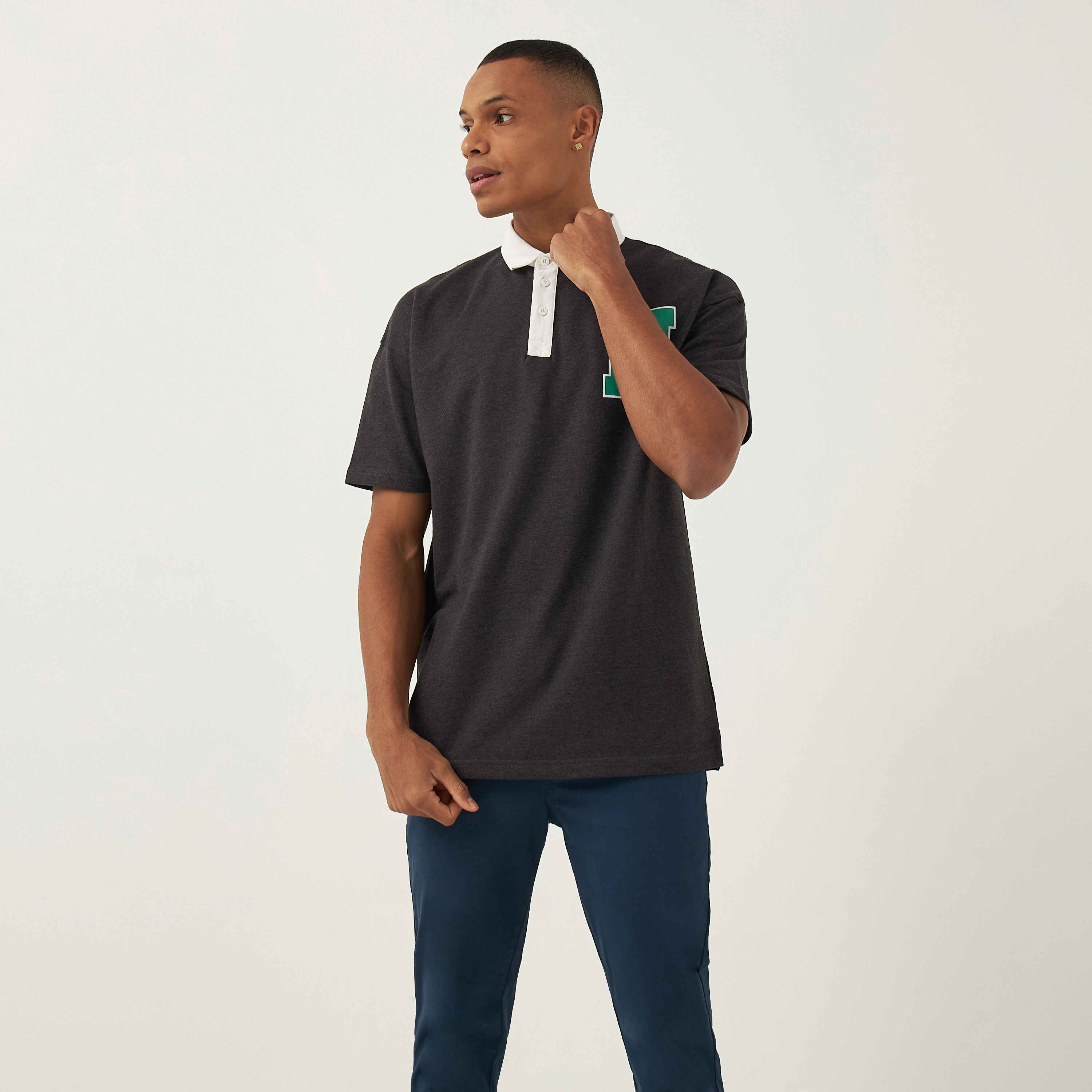 Oversized polo hotsell shirt mens