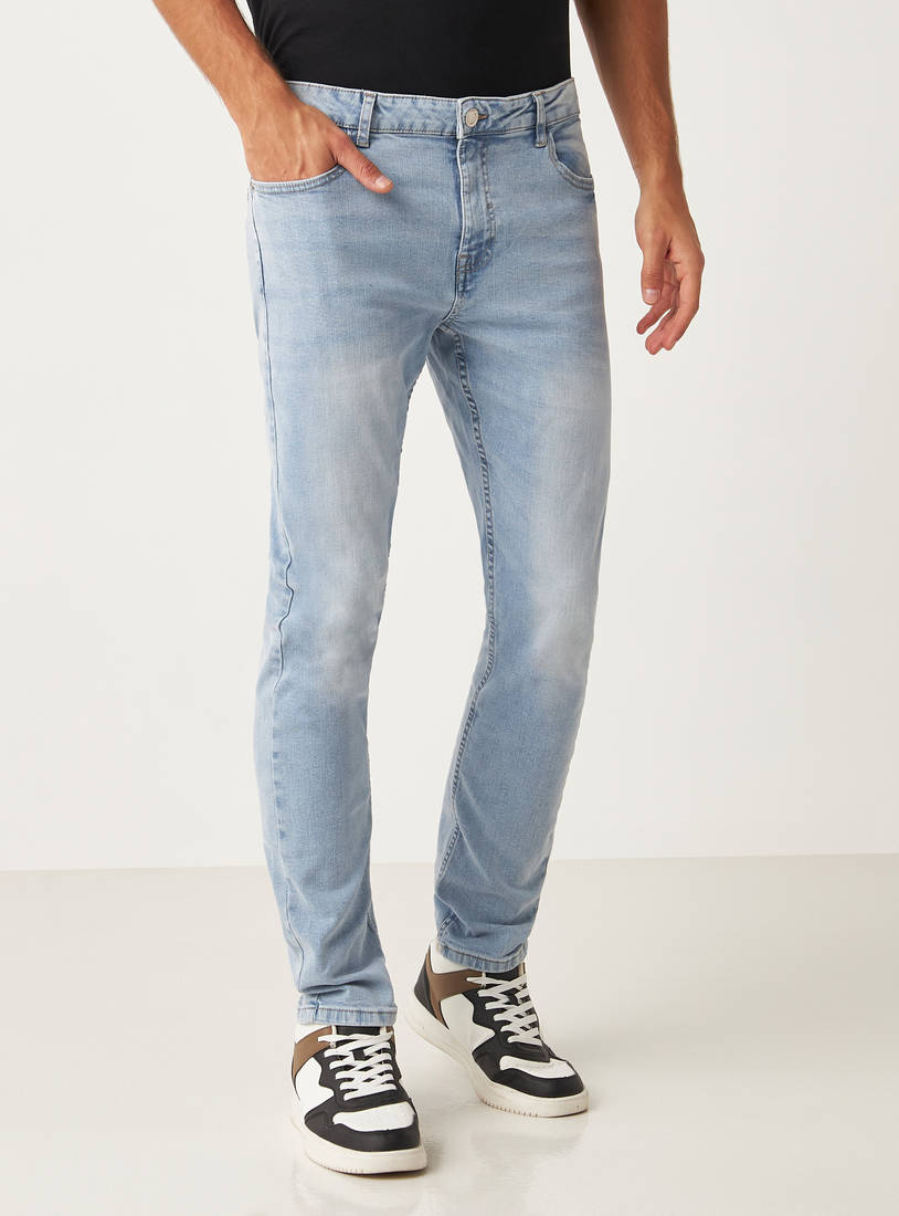 Plain Skinny Fit Jeans-Skinny-image-0