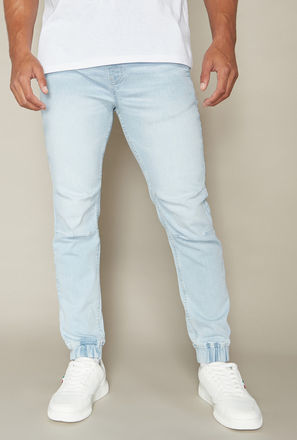 Plain Denim Joggers-mxmen-clothing-bottoms-jeans-joggers-2