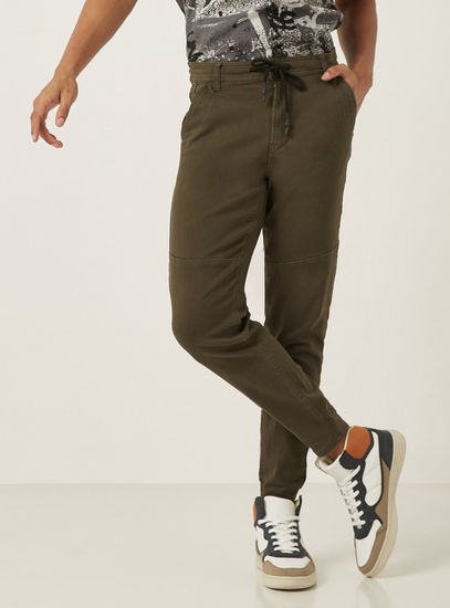 Plain Slim Fit Pants-Slim-image-0