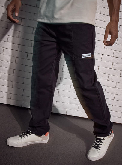 Panelled Relax Fit Pants-Relaxed-image-0