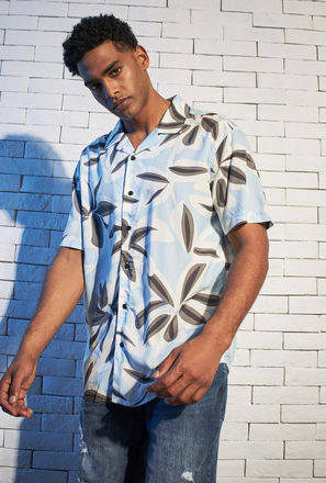 Relaxed Fit Tropical Print Viscose Shirt-mxmen-clothing-tops-shirts-3