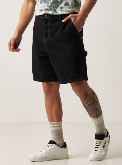 Plain Carpenter Shorts-Shorts-image-0