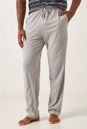 Solid Full Length Pyjama with Drawstring Closure and Pockets