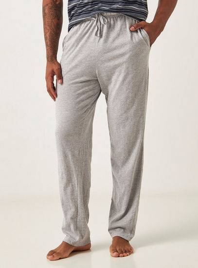 Solid Full Length Pyjama with Drawstring Closure and Pockets