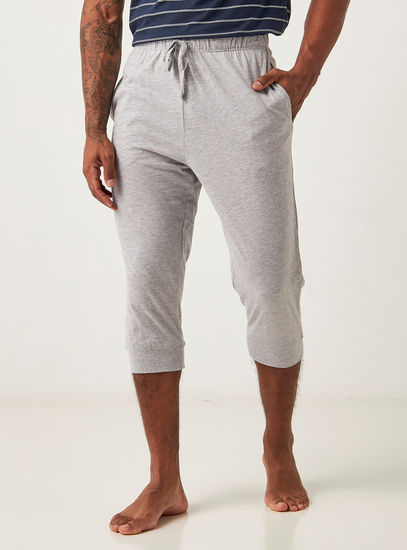 Solid Capri with Drawstring Closure and Pockets-Shorts & Pyjamas-image-0