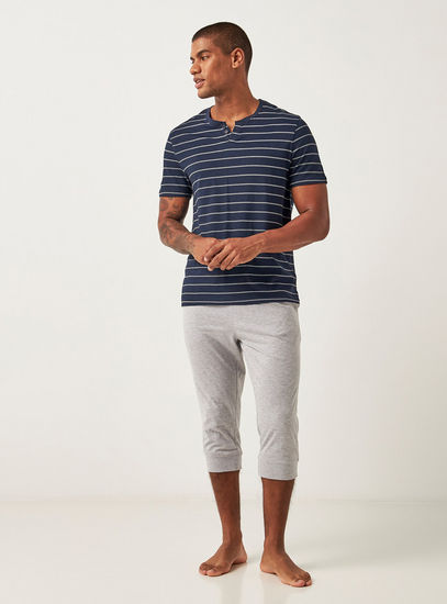 Solid Capri with Drawstring Closure and Pockets-Shorts & Pyjamas-image-1