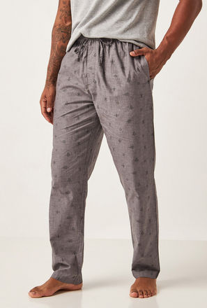 All Over Print Pyjamas with Drawstring Closure and Pockets