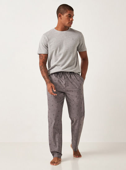 All Over Print Pyjamas with Drawstring Closure and Pockets-Shorts & Pyjamas-image-1