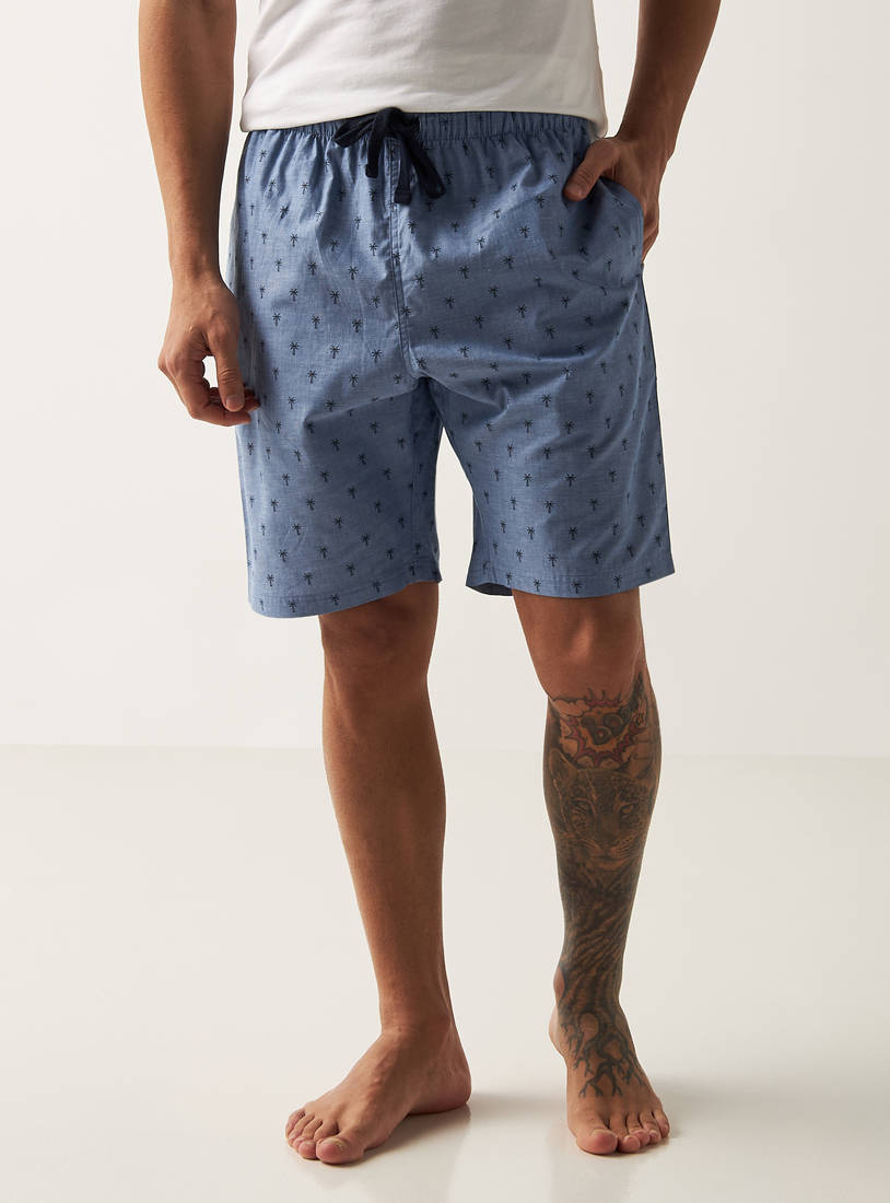 All Over Print Shorts with Drawstring Closure and Pockets-Shorts & Pyjamas-image-0