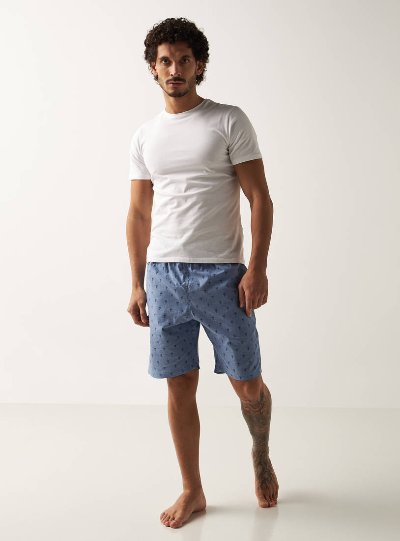All Over Print Shorts with Drawstring Closure and Pockets-Shorts & Pyjamas-image-1