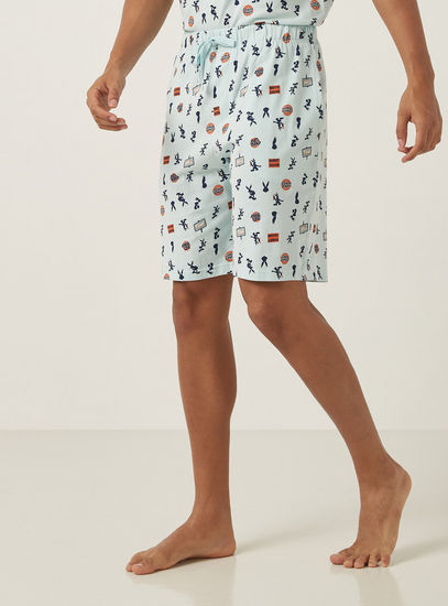 Bugs Bunny Print T-shirt and Shorts Set