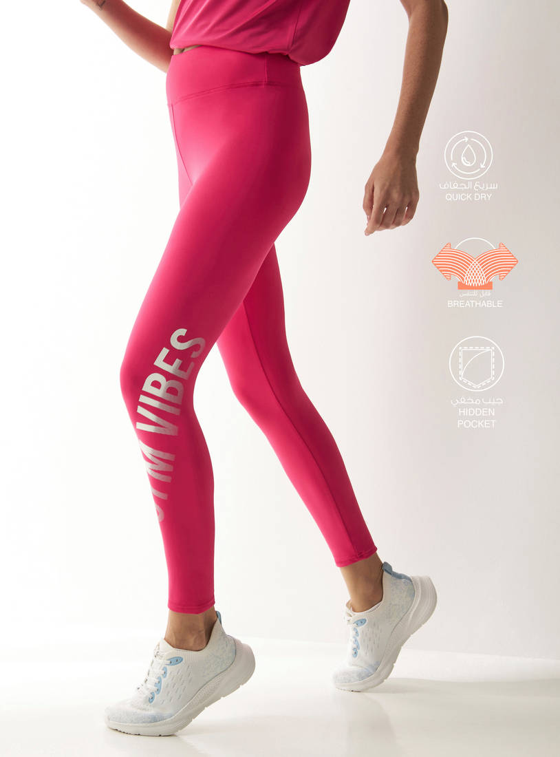 Printed Quick Dry Training Leggings-Leggings & Shorts-image-0