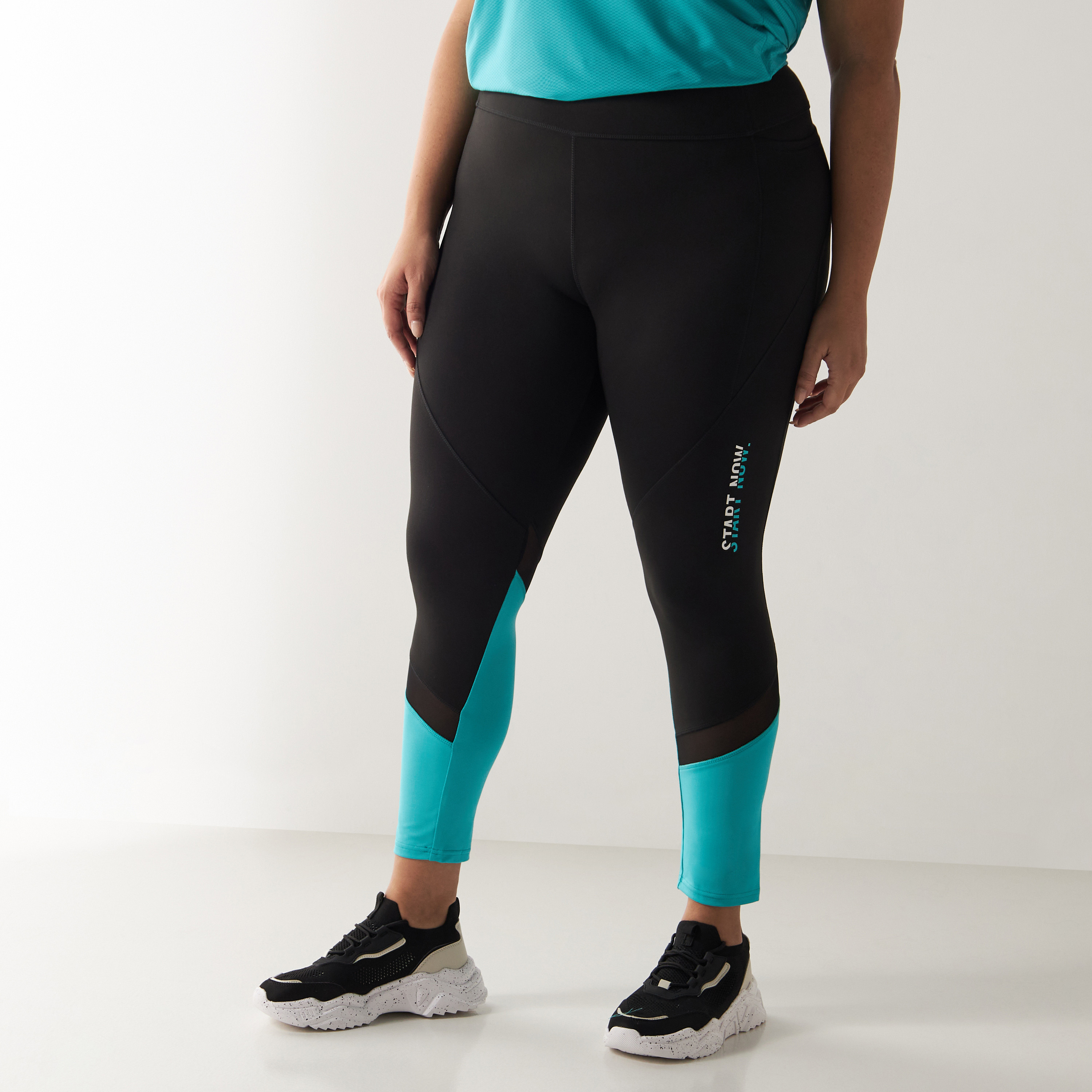Buy ROMWE Girl's Geo Print Mesh High Waist Leggings Tights Skinny Yoga  Pants Runing Jogger Pants Black 6Y at Amazon.in